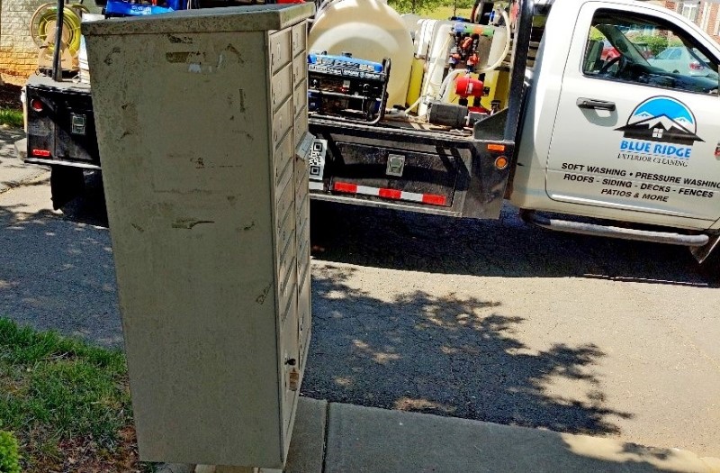 HOA Mailbox And Sidewalk Ramp Cleaning In Charlottesville, VA by Blue
