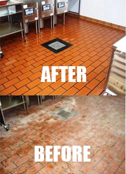 Restaurant floor cleaning