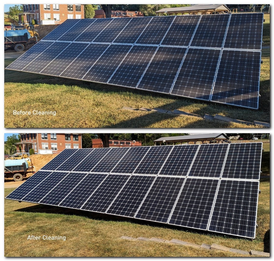 Solar panel cleaning crimora