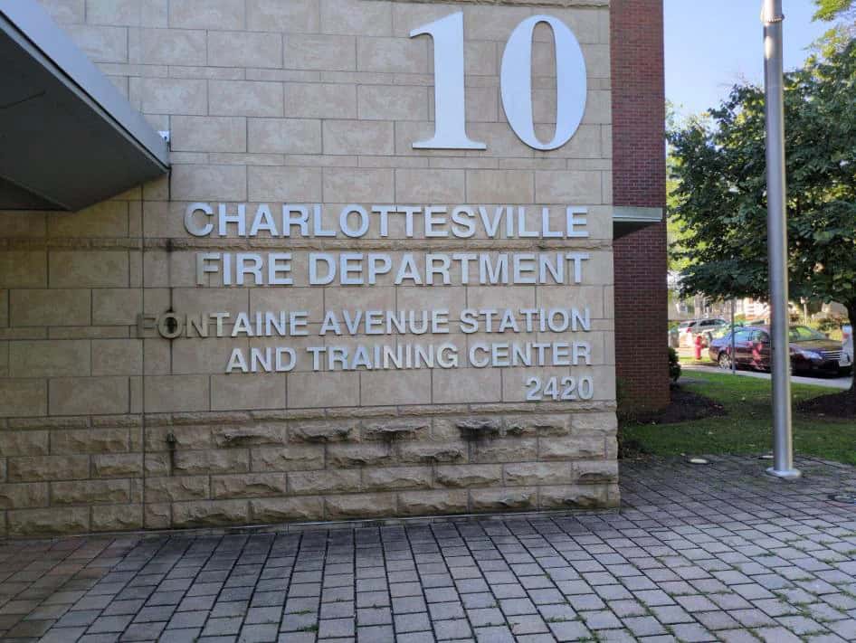 Charlottesville Fire Department Sign Waynesboro City Virginia