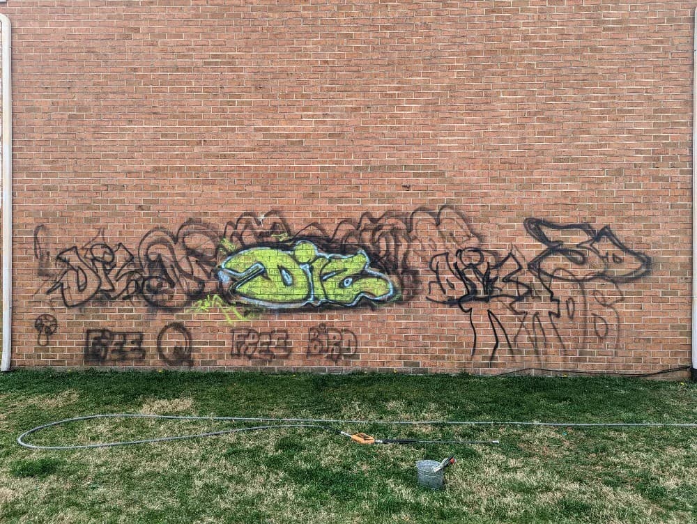 Graffiti Brick Wall Art Waynesboro City Virginia