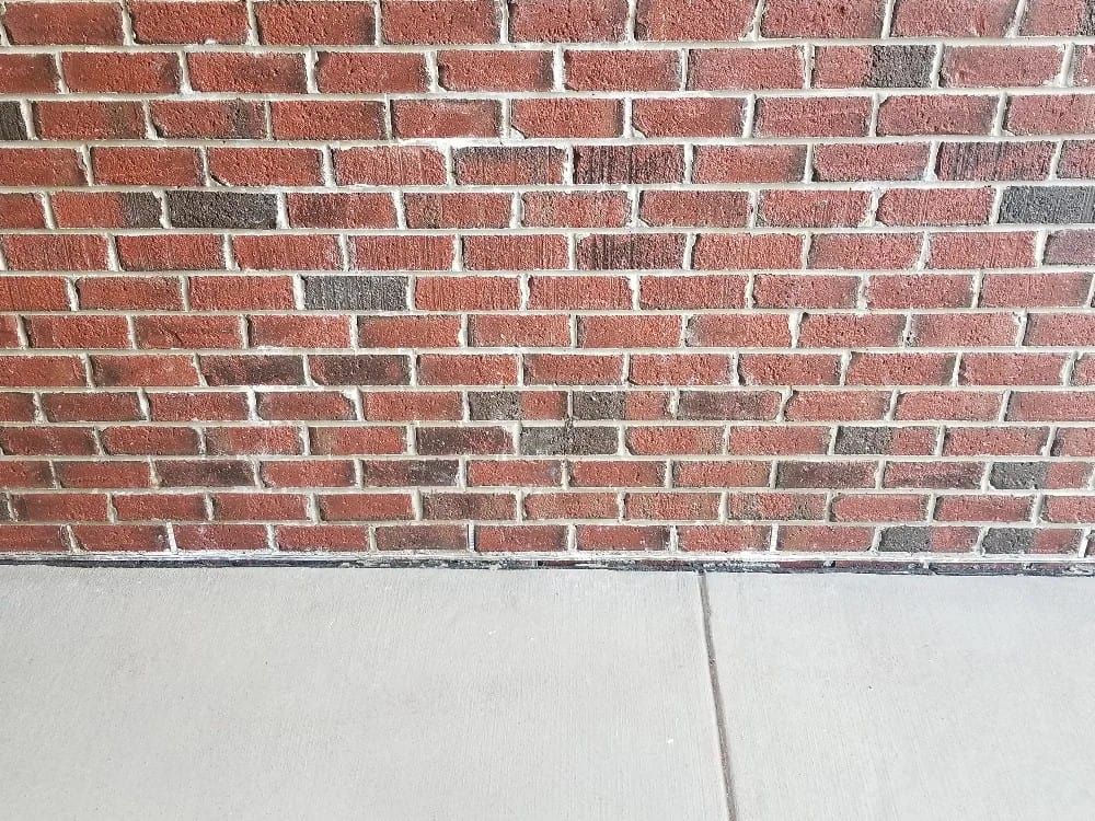 Red Brick Wall Sidewalk Waynesboro City Virginia