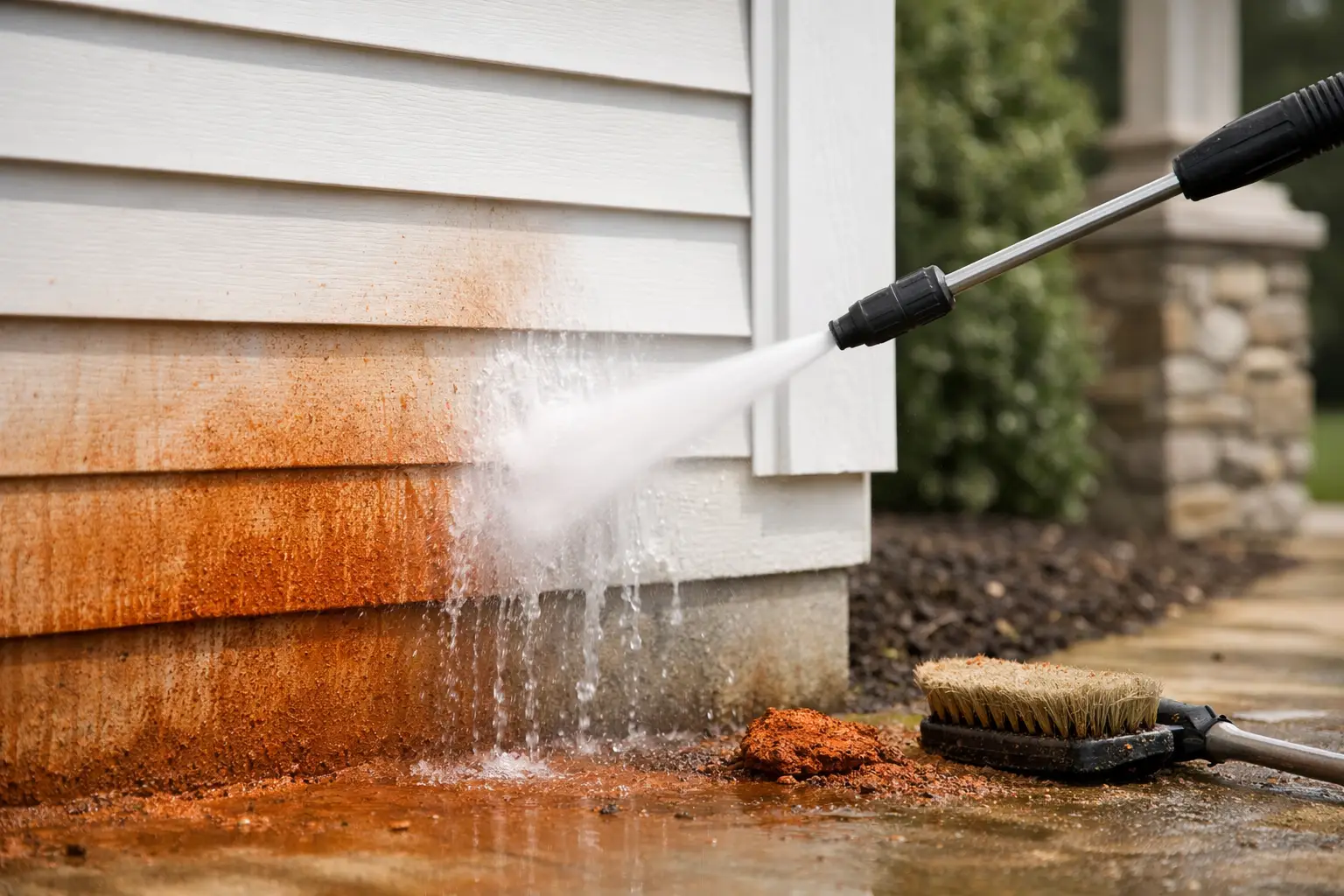 Red Clay Stain Removal for House Exteriors